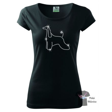 Afghan Hound Rhinestone T-shirt - Afghan Hound Crystal Shirt