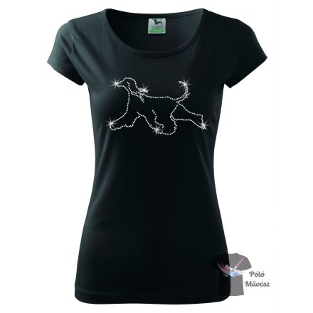 Afghan Hound Rhinestone T-shirt - Afghan Hound Crystal Shirt