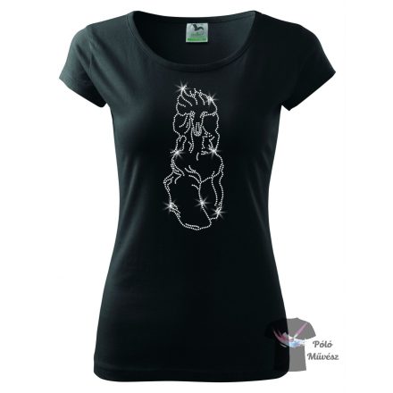 Afghan Hound Rhinestone T-shirt - Afghan Hound Crystal Shirt