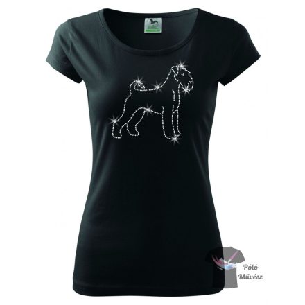 Airedale Terrier Rhinestone T-shirt - Airedale Terrier Crystal Shirt