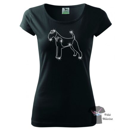 Airedale Terrier Rhinestone T-shirt - Airedale Terrier Crystal Shirt