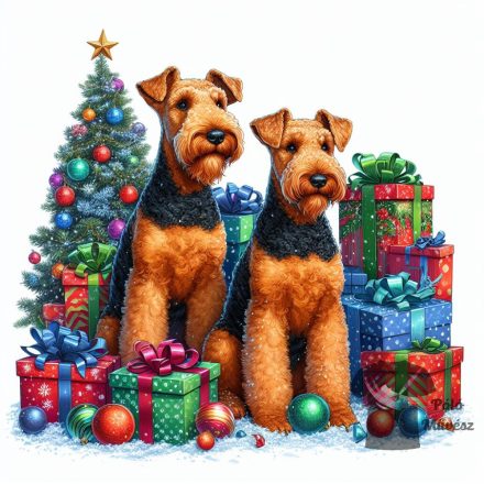 Cristmas Airedale Terrier T-shirt - Airedale Terrier Tee