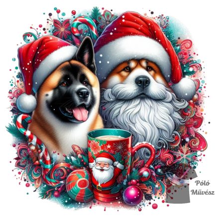 Christmas American Akita T-shirt - Akita Tee