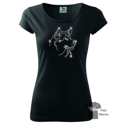 Alaskan Malamute Rhinestone T-shirt - Malamute Crystal Shirt