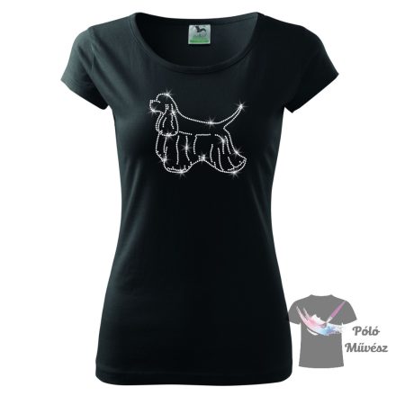 American Cocker Spaniel Rhinestone T-shirt - American Cocker Spaniel Crystal Shirt