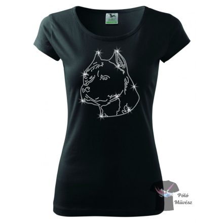 American Staffordshire Terrier Rhinestone T-shirt - Amstaff Crystal Shirt