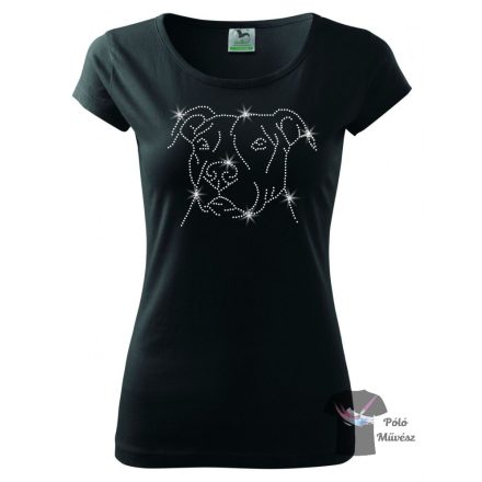 American Staffordshire Terrier Rhinestone T-shirt - Amstaff Crystal Shirt