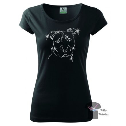 American Staffordshire Terrier Rhinestone T-shirt - Amstaff Crystal Shirt