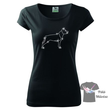 American Staffordshire Terrier Rhinestone T-shirt - Amstaff Crystal Shirt