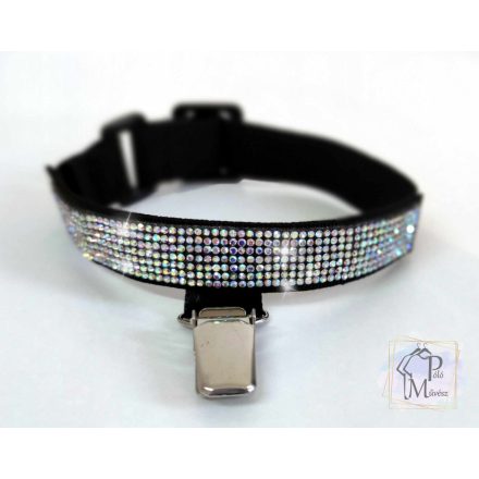 Ringnumber holder armband with rhinestones - crystal AB