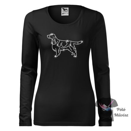 English Springer Spaniel Rhinestone T-shirt - English Springer Spaniel Crystal Shirt