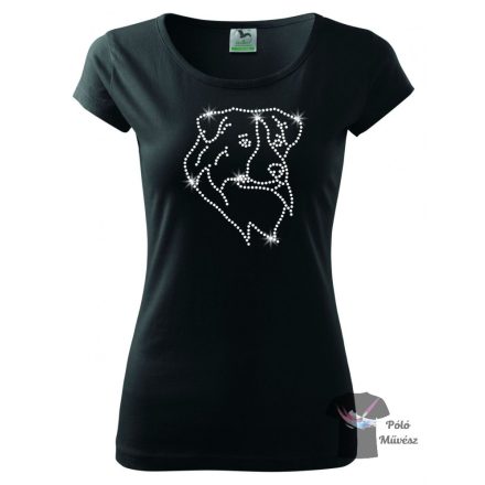 Australian Shepherd  Rhinestone T-shirt - Aussie Crystal Shirt