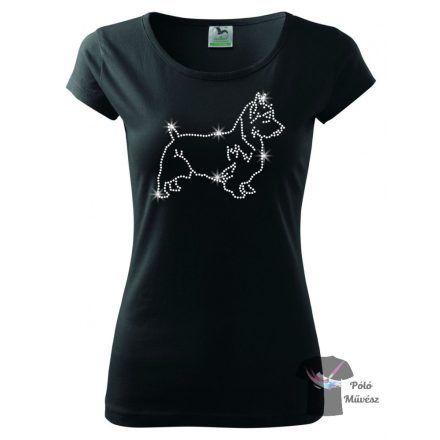 Australian Terrier Rhinestone T-shirt - Australian Terrier Crystal Shirt