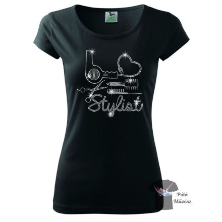 Hairdresser rhinestone T-shirt