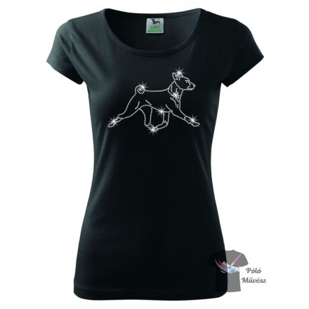 Basenji Rhinestone T-shirt - Basenji Crystal Shirt