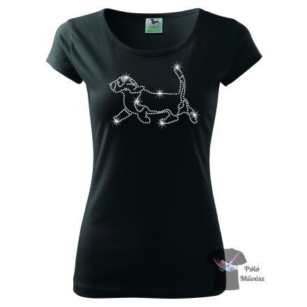 Basset Hound Rhinestone T-shirt - Basset Hound Crystal Shirt