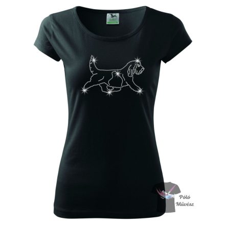 Basset Griffon Vendeen Rhinestone T-shirt - Basset Griffon Vendeen Crystal Shirt