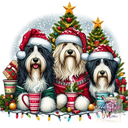 Christmas Bearded Collie T-shirt - Bearded Collie Shirt