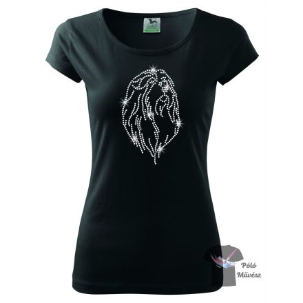 Bearded Collie Rhinestone T-shirt - Bearded Collie Crystal Shirt