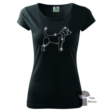 Beagle  Rhinestone T-shirt - Beagle Crystal Shirt