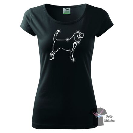 Beagle  Rhinestone T-shirt - Beagle Crystal Shirt