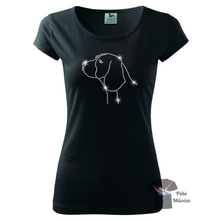 Beagle  Rhinestone T-shirt - Beagle Crystal Shirt