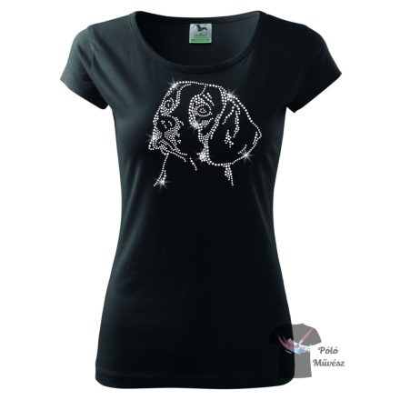 Beagle  Rhinestone T-shirt - Beagle Crystal Shirt