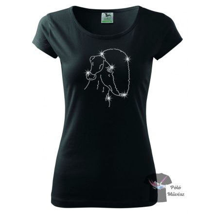 Bedlington Terrier Rhinestone T-shirt - Bedlington Terrier Crystal Shirt