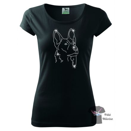 Belgian Shepherd Rhinestone T-shirt - Malinois Crystal Shirt