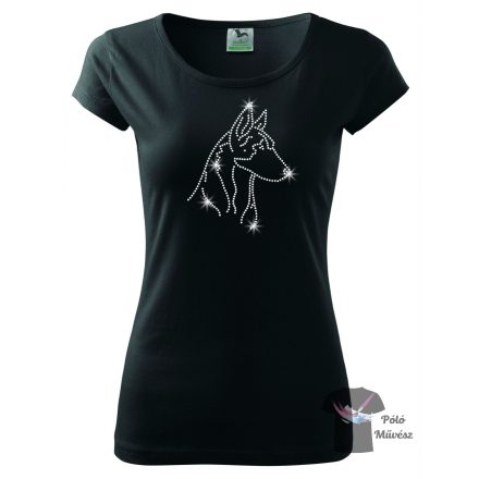 Belgian Shepherd Rhinestone T-shirt - Malinois Crystal Shirt