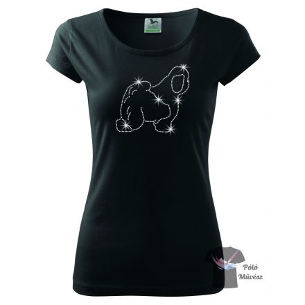 Bobtail Rhinestone T-shirt - Old English Sheepdog Crystal Shirt