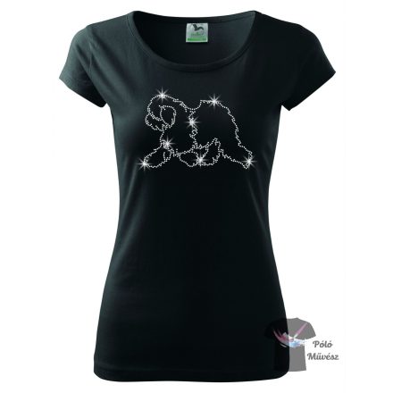 Bobtail Rhinestone T-shirt - Old English Sheepdog Crystal Shirt