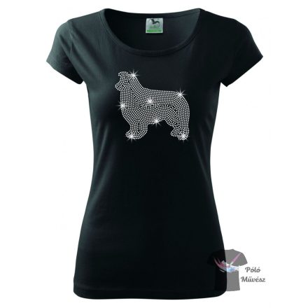 Border Collie Rhinestone T-shirt - Border Collie Crystal Shirt