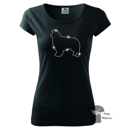 Border Collie Rhinestone T-shirt - Border Collie Crystal Shirt