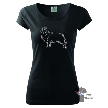 Border Collie Rhinestone T-shirt - Border Collie Crystal Shirt