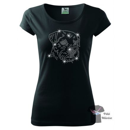 Border Terrier Rhinestone T-shirt - Border Terrier Crystal Shirt