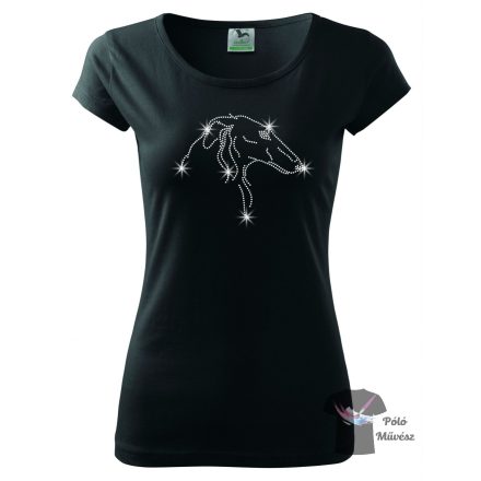 Borzoi Rhinestone T-shirt - Borzoi Crystal Shirt