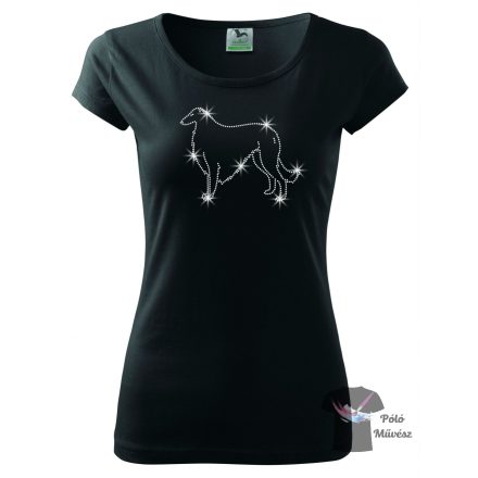 Borzoi Rhinestone T-shirt - Borzoi Crystal Shirt