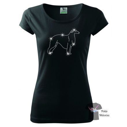 Borzoi Rhinestone T-shirt - Borzoi Crystal Shirt