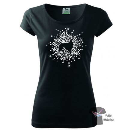 Borzoi Rhinestone T-shirt - Borzoi Crystal Shirt