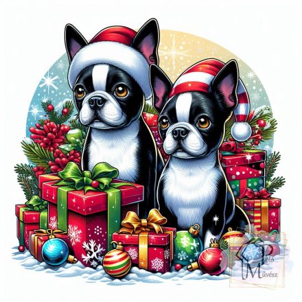 Christmas Boston Terrier T-shirt - Boston Terrier Shirt