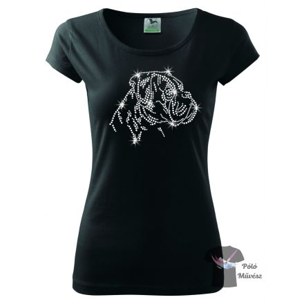 Boxer Rhinestone T-shirt - Boxer Crystal Shirt