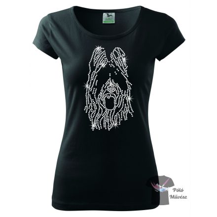 Briard Rhinestone T-shirt - Berger de Brie Crystal Shirt