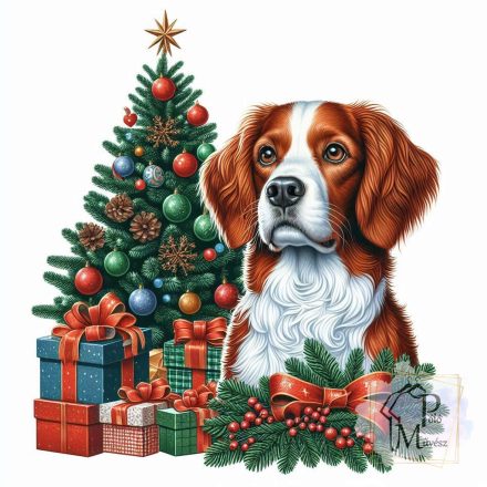 Christmas Brittany Spaniel T-shirt - Brittany Spaniel Shirt