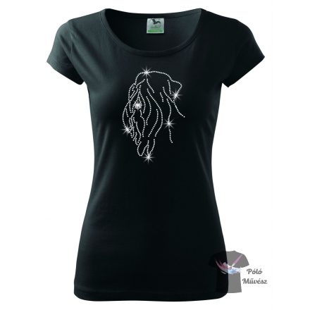 Black Russian Terrier Rhinestone T-shirt - Black Russian Terrier Crystal Shirt