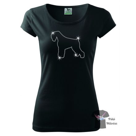 Black Russian Terrier Rhinestone T-shirt - Black Russian Terrier Crystal Shirt