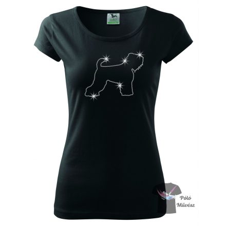 Black Russian Terrier Rhinestone T-shirt - Black Russian Terrier Crystal Shirt