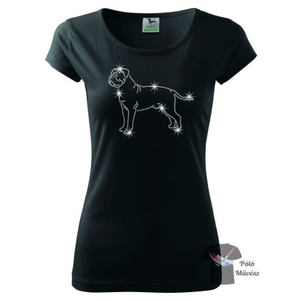 Bullmastiff Rhinestone T-shirt - Bullmastiff Crystal Shirt