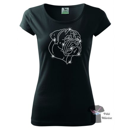 Bullmastiff Rhinestone T-shirt - Bullmastiff Crystal Shirt