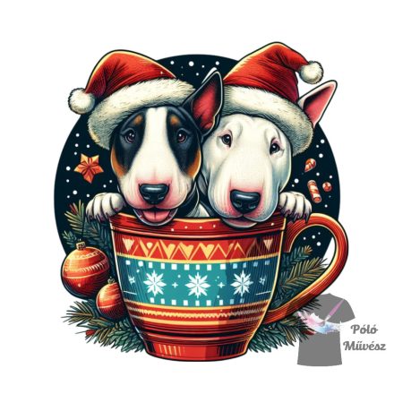 Christmas Bull Terrier T-shirt - BullTerrier Shirt